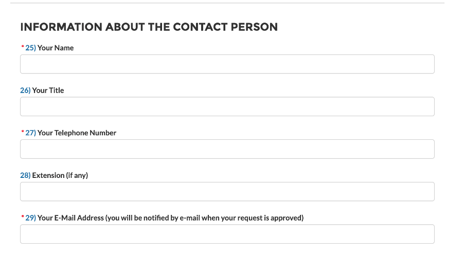 SSA Certificate of Coverage form — contact person name, title, phone number, and email fields